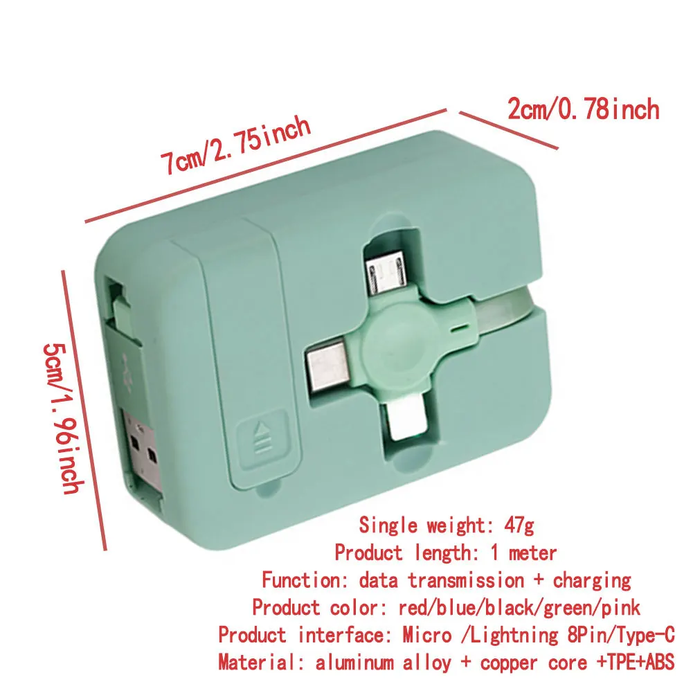 

Multi Charger Cable 3in1 Retractable Multifunctional USB Type C Micro USB Charging Cord With Phone Stand For Ios And Android