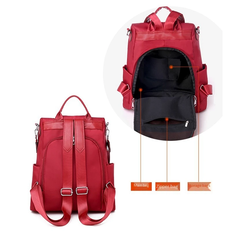 

Backpack Female Oxford Cloth All-Match Fashion Dragonfly Student School Bag Simple Anti-Theft Multi-Purpose Backpack