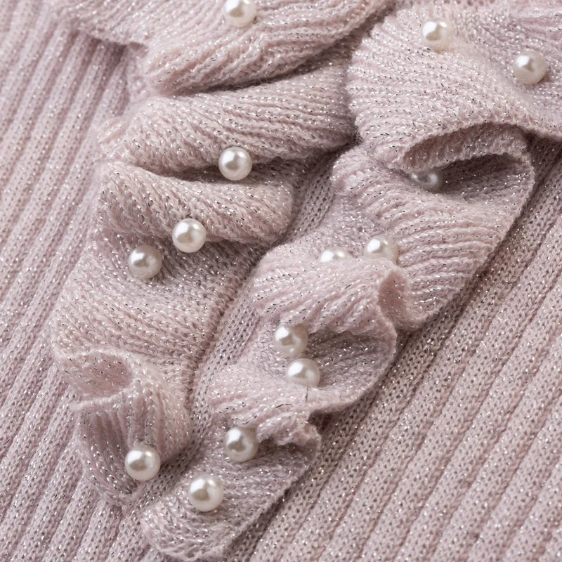 Женский шерстяной свитер с оборками ARTKA Фиолетовый Элегантный Мягкий