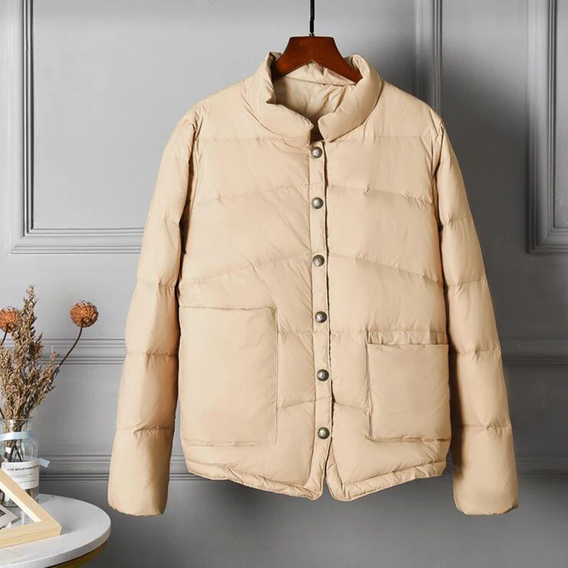 Женский ультралегкий пуховик SEDUTMO тонкий короткий куртки оверсайз на зиму и