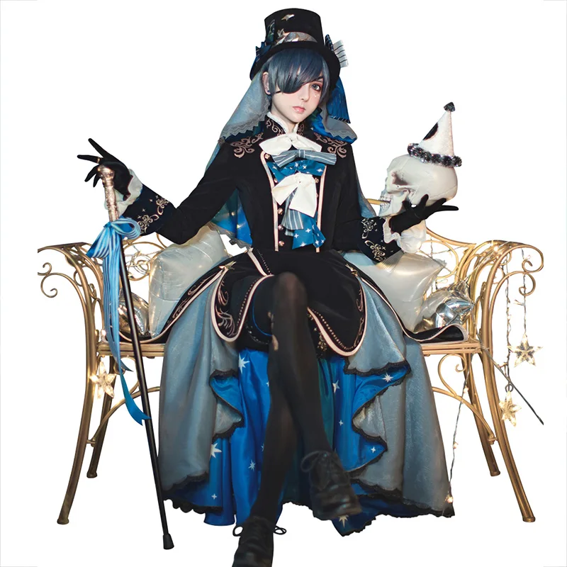 Аниме! Костюм для косплея черного Батлера Phantomhive костюм на 13 летие Униформа