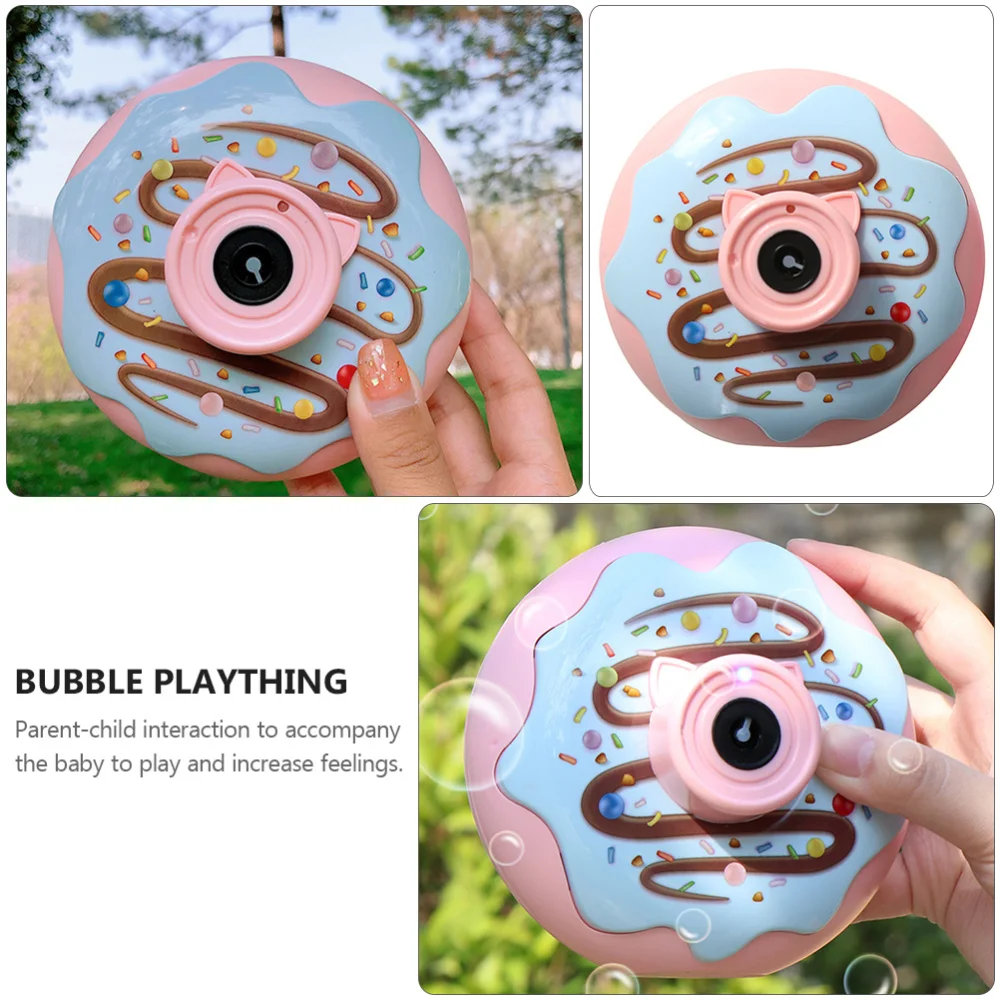 

1pc Doughnut Bubble Machine Kids Bubble Blower Electric Bubble Making Toys
