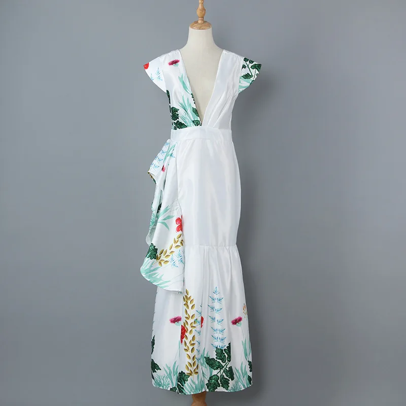 Женское винтажное вечернее платье футляр элегантное богемное Платье макси с V