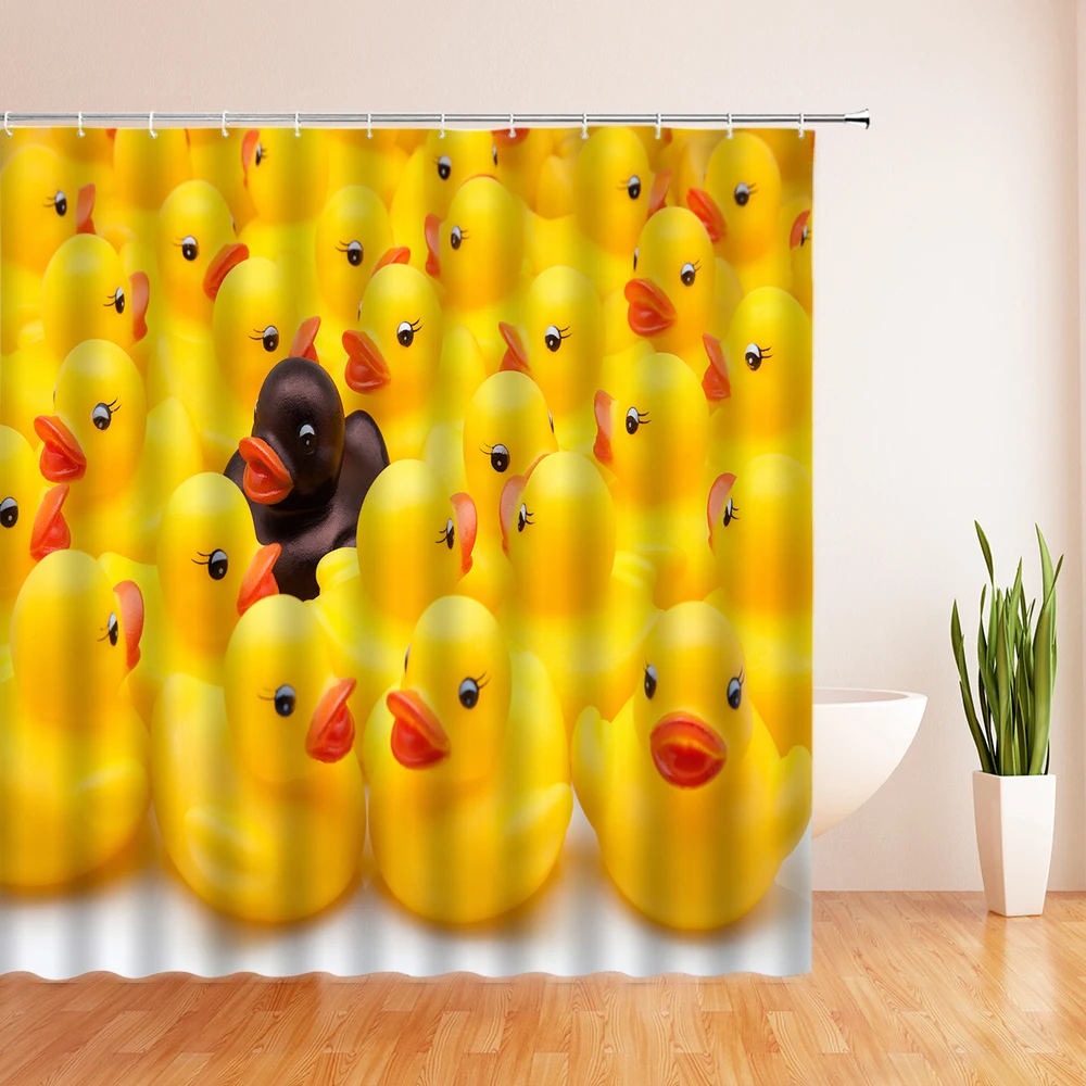 

Kids Cartoon Waterproof Shower Curtain Waterproof Polyester Fabric lovely Animals Bathroom Curtain with 12 Hook Home Decorations