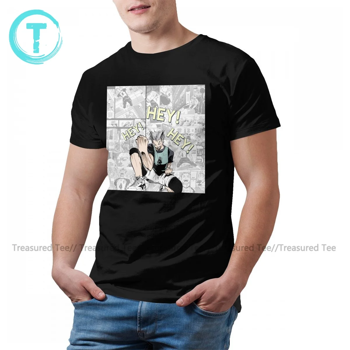 

Футболка Haikyuu мужская с принтом, хлопок 100, короткий рукав, летняя, 3XL