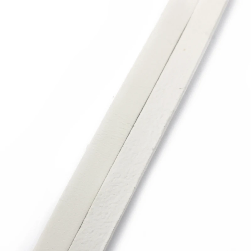 2 метра Белый 10x2 мм плоский шнур из натуральной кожи веревка DIY браслет ожерелье