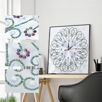 new 3d special shaped diamond embroidery frower wall clock 5d diamond painting cross stitch watch diamond mosaic decor ny
