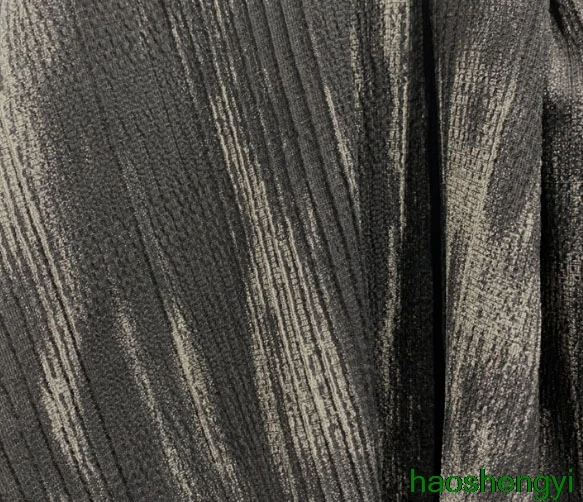 Черная хлопковая и льняная ткань в китайском стиле с чернильным узором Складная