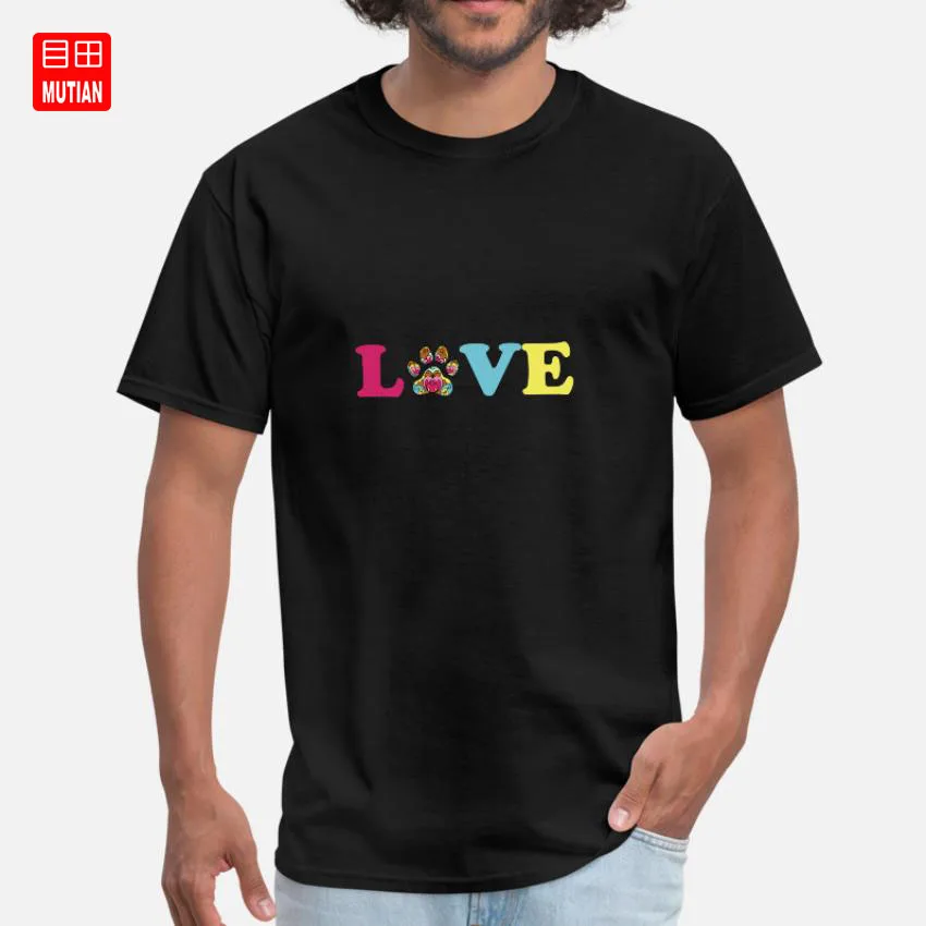 Футболка с надписью Love Dog Ca футболка love paw подарок для домашних животных на