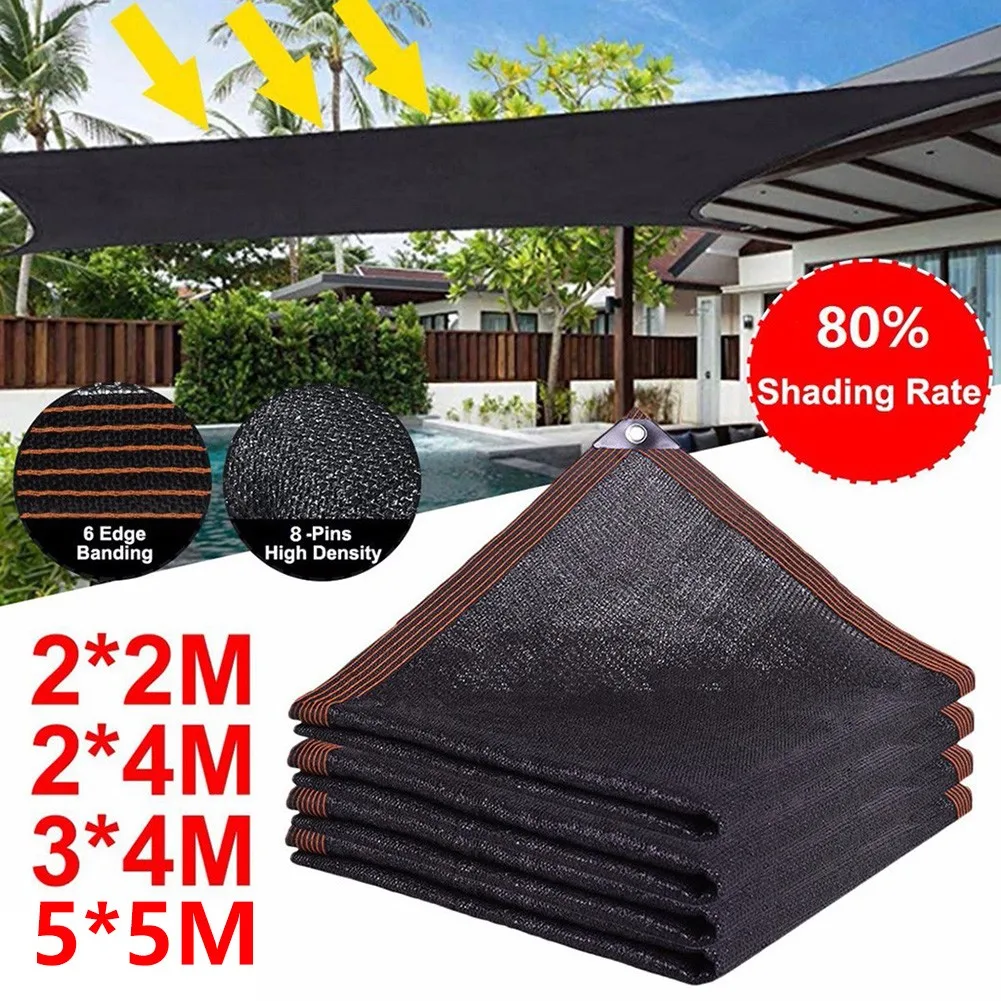 

Anti-UV 8-Pin Sunshade Net Outdoor Garden Sunscreen Cloth Car Sunblock Shade Cover Plant Greenhouse Cover 80% Shading Rate
