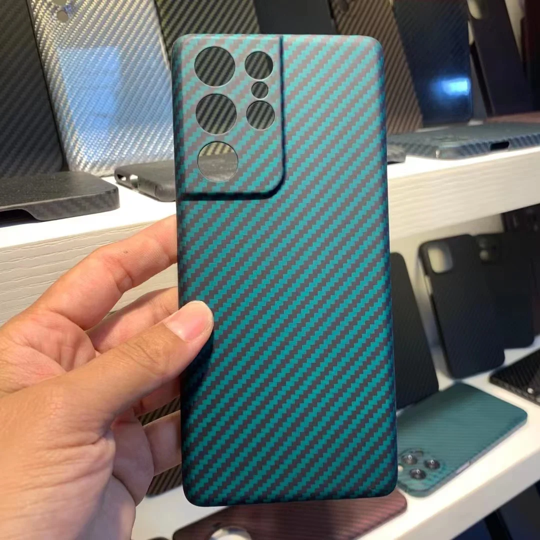 Real Carbon Fiber Case For Samsung Galaxy S21 Ultra Ultra-Thin Aramid Fiber Protective Phone Case Cover for Samsung S21 Ultra
