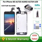 100% протестированный Полный комплект ЖК-дисплея для iPhone SE, сенсорный дигитайзер в сборе A1723, A1662, A1724, ЖК-экран, кнопка домой, фронтальная камера