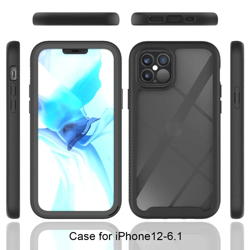 Полноразмерная защита экрана 360 прозрачный чехол для iPhone 12 Pro Max Mini 11 Xs X Xr 7 8 Plus SE2