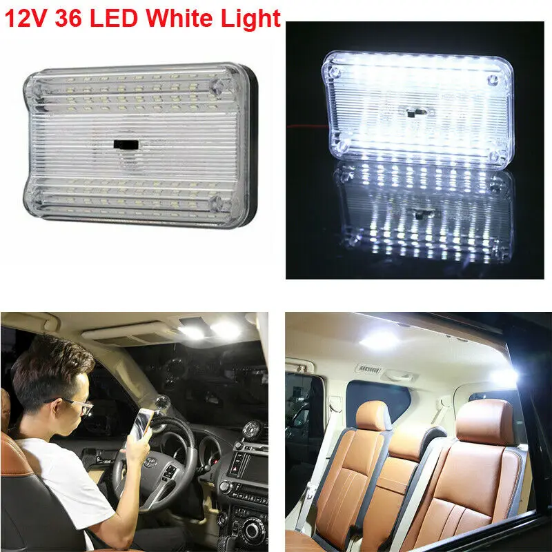 12V 36 LED Автомобильный Интерьер Купол крыши Потолок для чтения багажника теплый