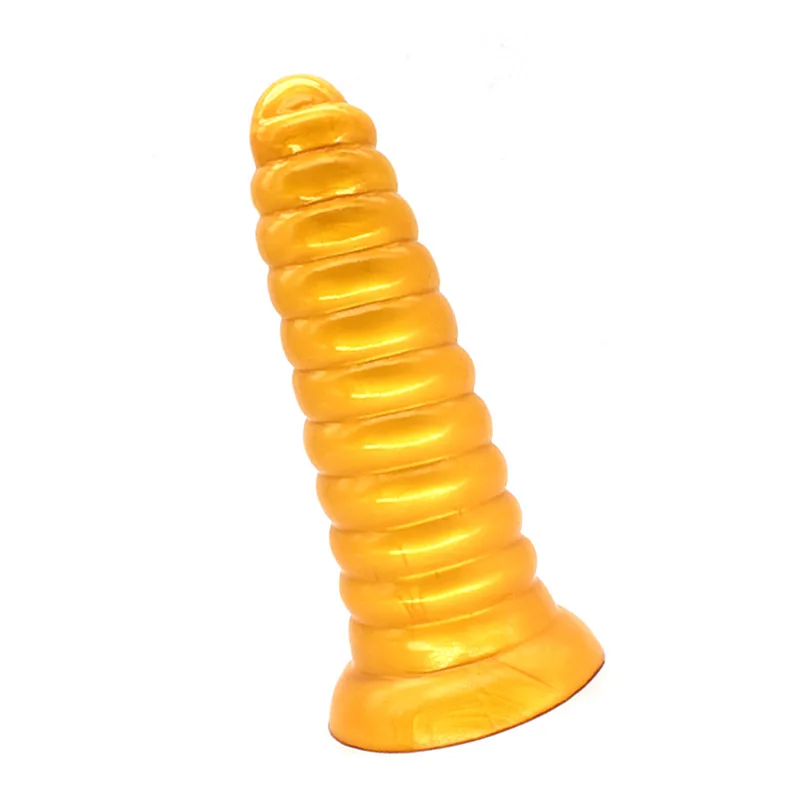 FAAK Golden Twist Anal Plug Silicone Male Female Masturbator Vagina Stimulate Sex Toys Shop Big Dong Dildo | Красота и здоровье