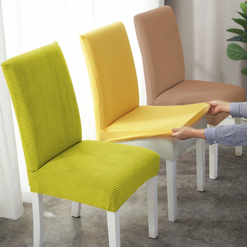 

Super Soft Polar Fleece Fabric Chair Cover Spandex Elastic Chair Covers for Wedding Hotel Banquet Kitchen Stretch Chair Cover
