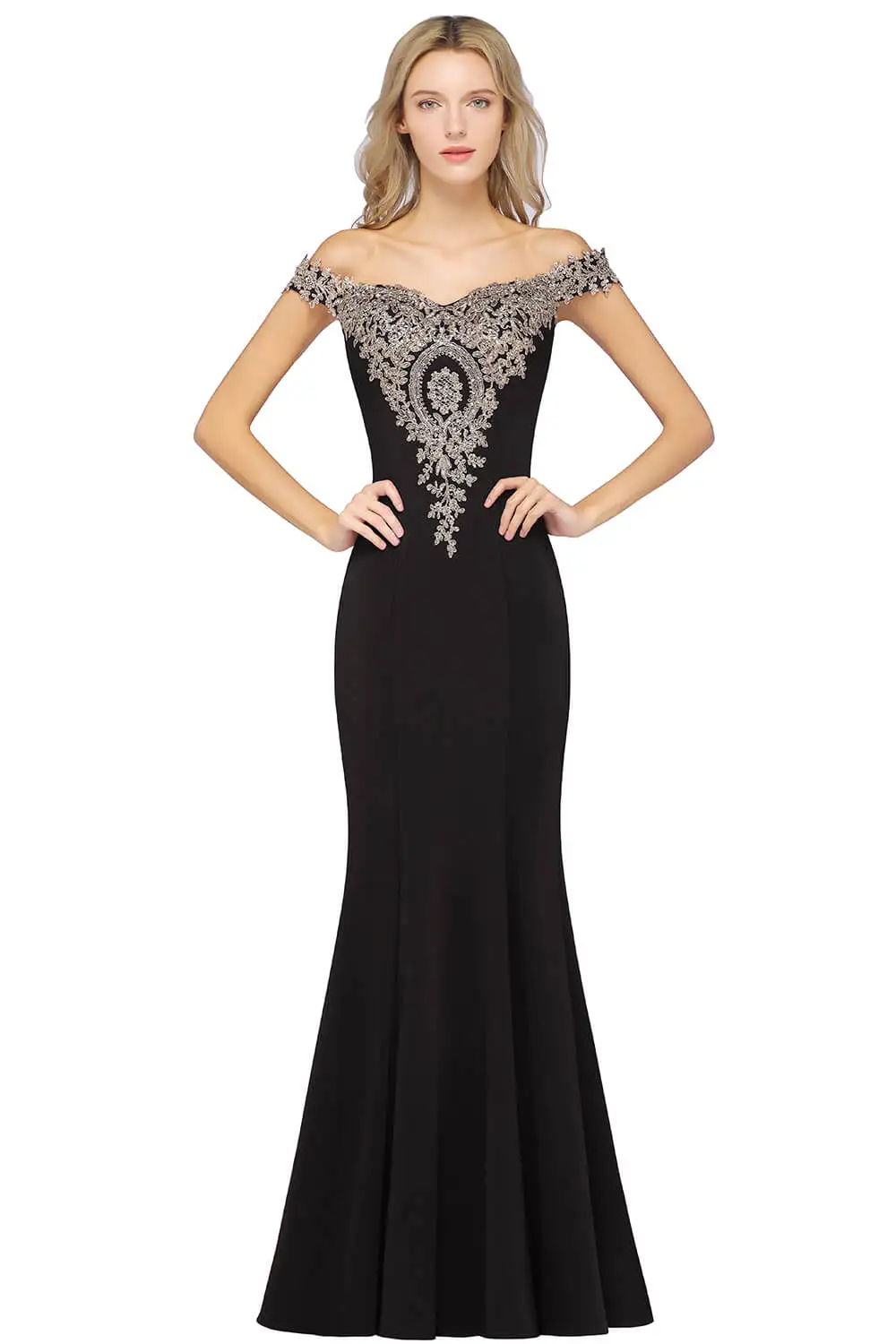 Черный Robe de Soiree Новое бордовое кружевное вечернее платье с кристаллами элегантное розовое вечернее платье с рукавами-крылышками Vestido de Festa - Цвет: Черный