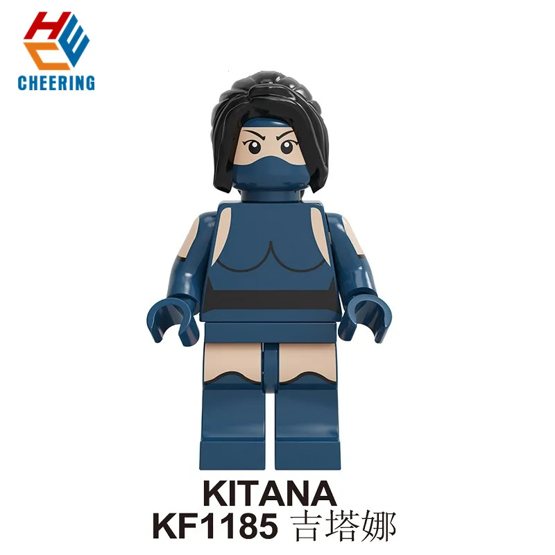 KF1185 Without Box Одиночная Строительные блоки Образование mmoral Kombat Baraka Jax Kitana Kung Lao Liu Kang фигурки Кирпичи игрушки для детей KF1190 - Цвет: KF1185 Without Box