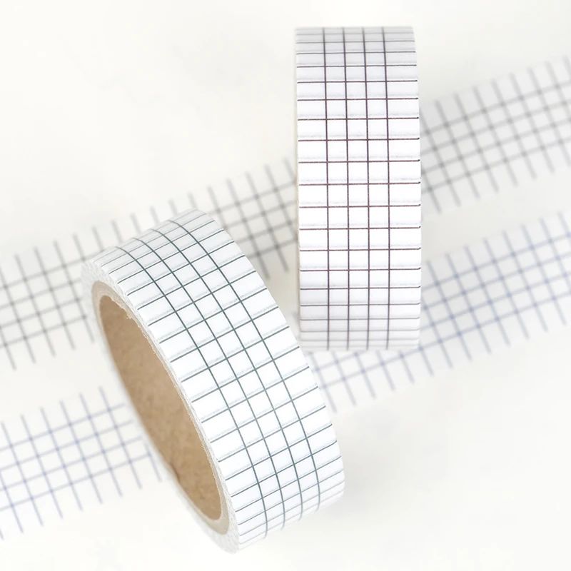 

4 Rolls/lot Grid Stripe Dot Paper Masking Tapes DIY Scrapbooking Sticker