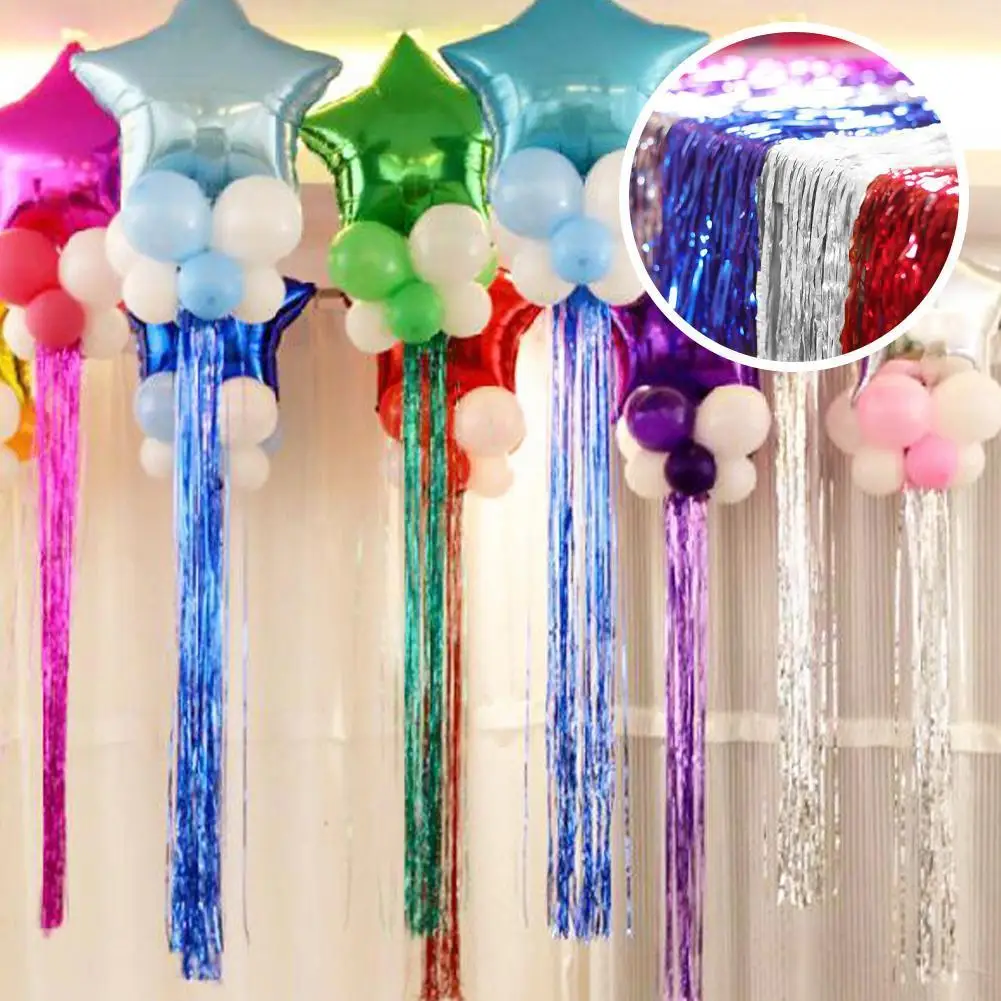 

Mult-colour 10*100cm Long Curling Ribbon Birthday Party Decoration Supplies Balloon Wedding Event&Party Gift Accessor Toy S P7L3