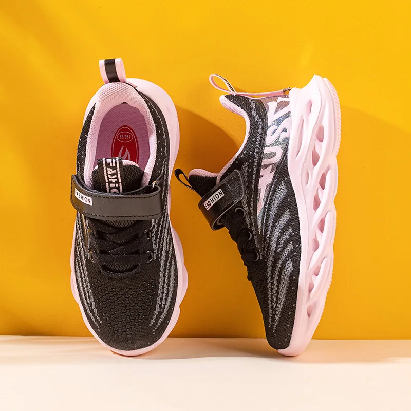 Новые весенние кроссовки для девочек детская обувь модная дышащая розовая