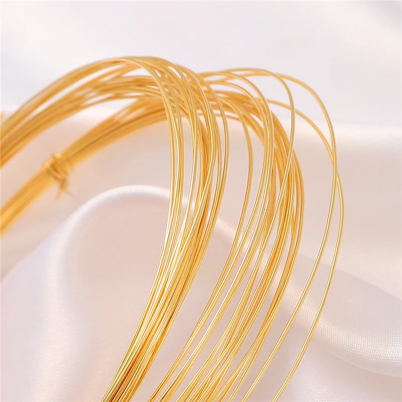 0.35-1mm 18K Gold Plated Brass Copper Wire For DIY Bracelet Necklace Jewelry Making Accessories Craft Beading Cord String |