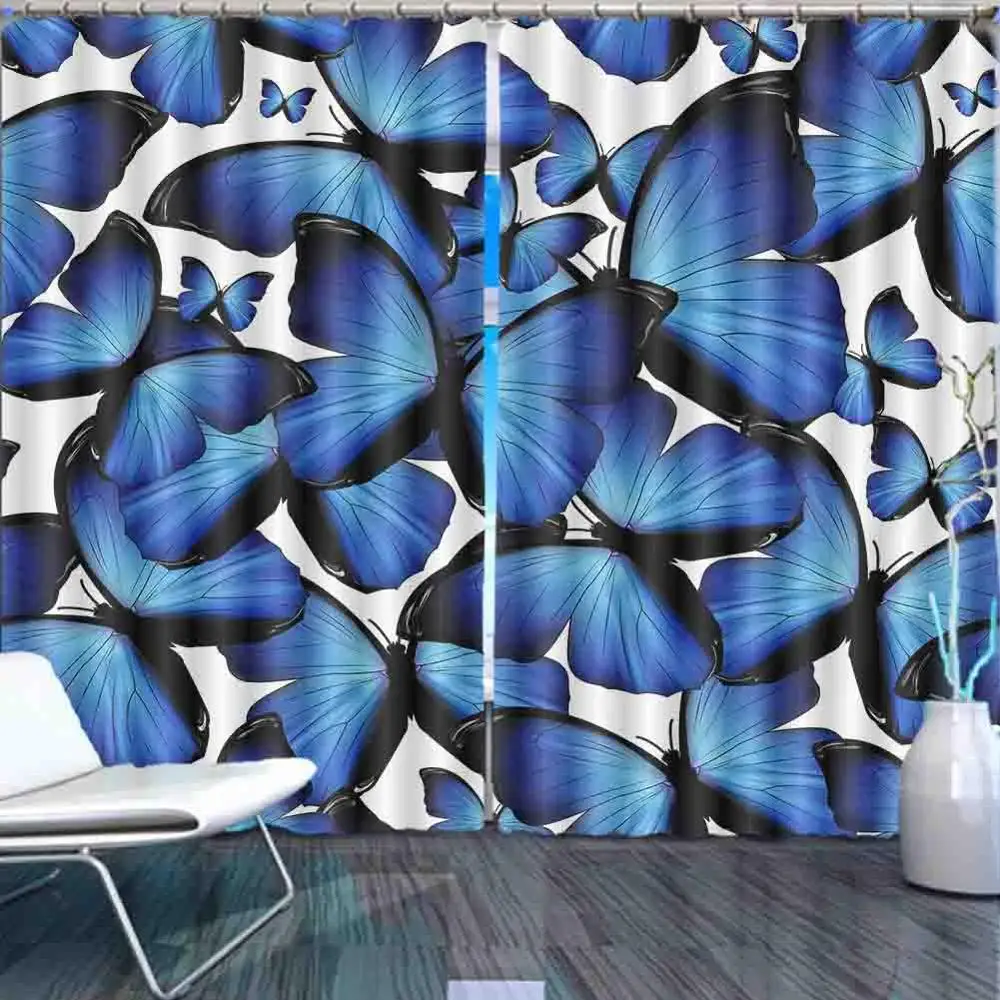 Новые современные затемненные оконные занавески на заказ для гостиной кухни 3D с