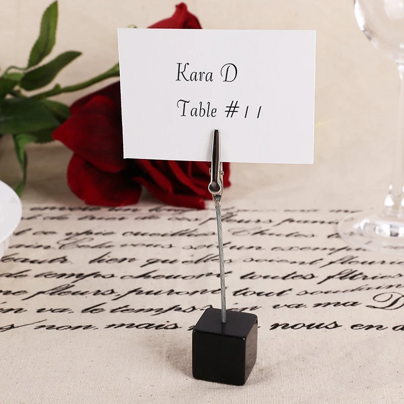 

Card Holder square Memo Holder Card Clip Photo Office Holder Note - 10 pieces