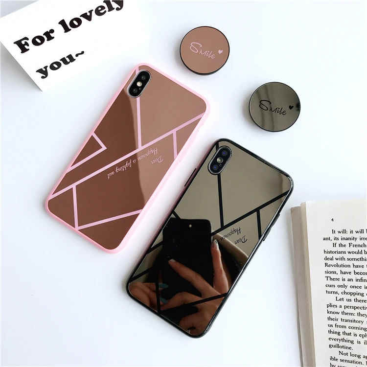 Гладкий зеркальный чехол для iPhone 11pro Max X 6 6S 7 8 Plus мягкий из ТПУ пар сумка|Сумки
