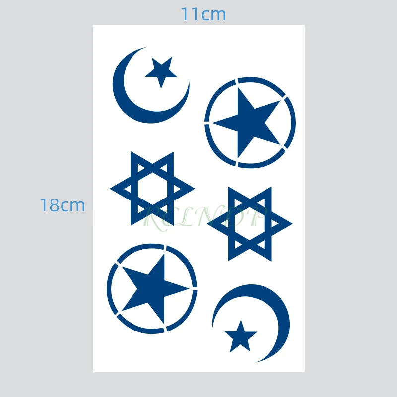 Waterproof Temporary Juice Tattoo Sticker Moon Star Geometric Lasting Tattoos Flash Tatoo Fake Tatto Art for Men Women | Красота и