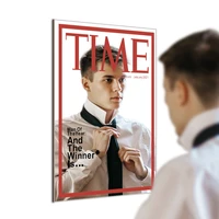 time magazine cover mirror man of the year hanging mirror bedroom mancave home bar wall decor mimicking reflector funny gag gift