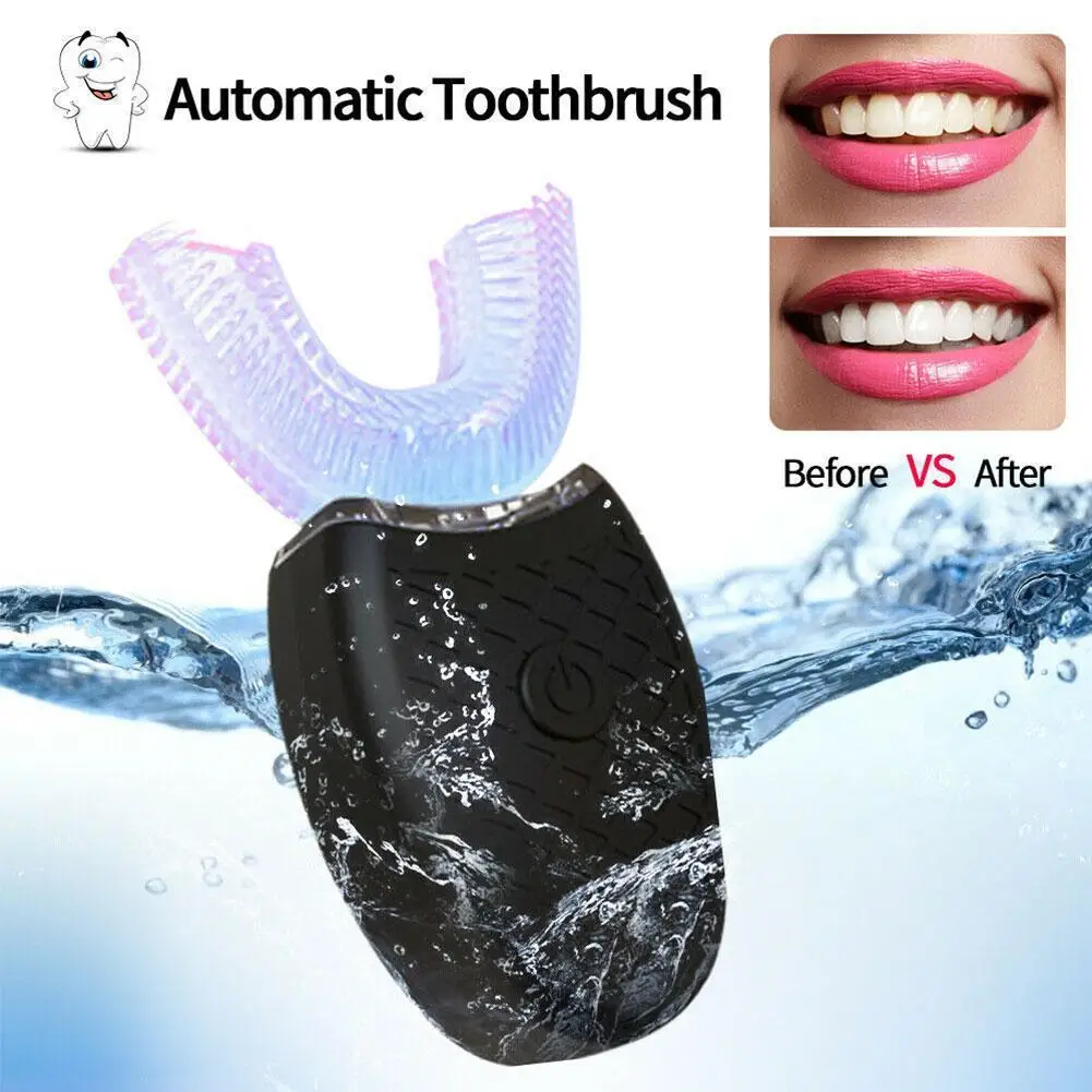 

1pc Electric Toothbrush Smart Sonic Automatic Toothbrush Head Whitening Ultrasonic Silicone U Shaped Electric Toothbrush Z2A6