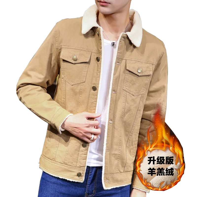 

Male jacket new coat lamb velvet men's jacket cotton jacket