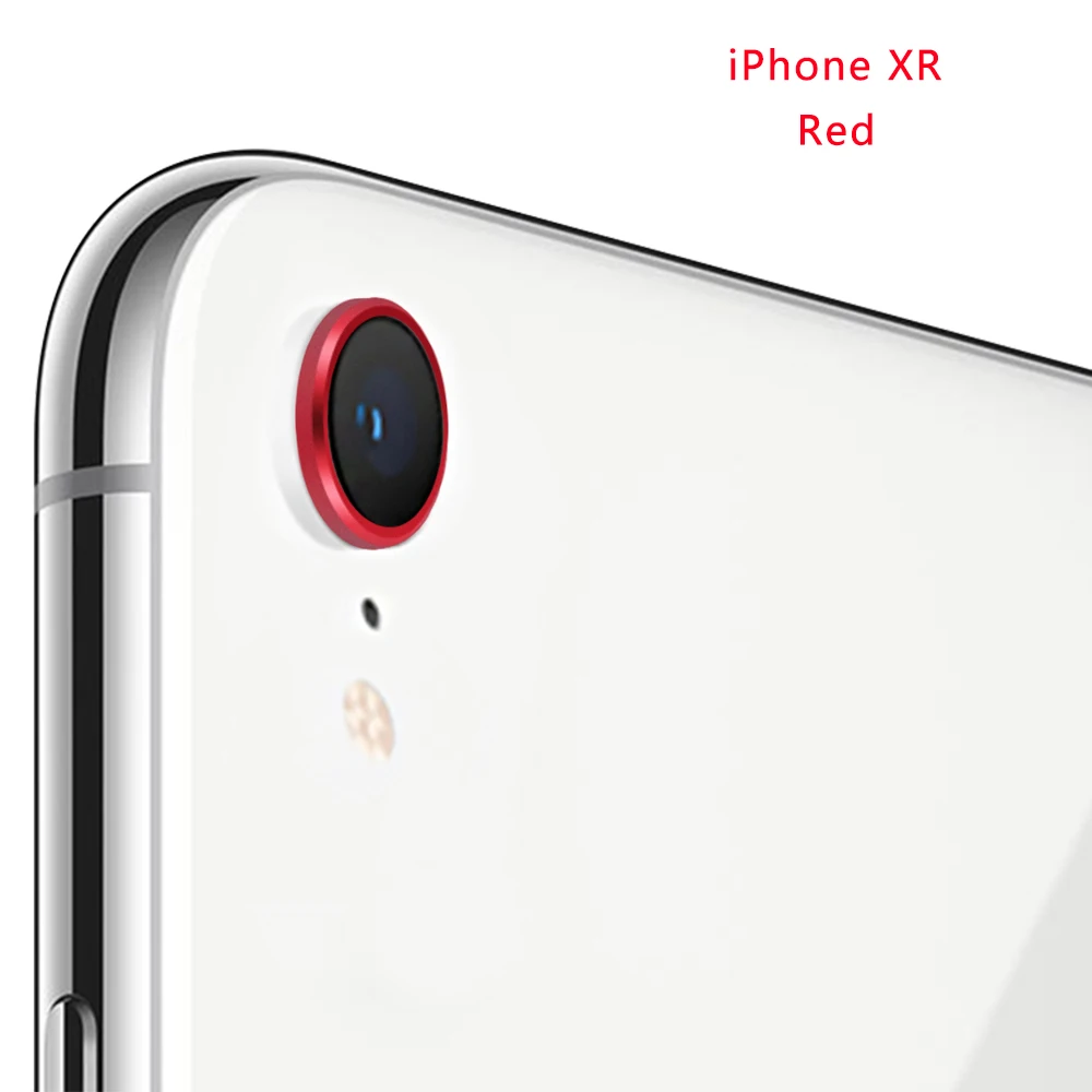 Защитный чехол для задней камеры 1 шт. с кольцом для iPhone XR/XSM серии защита смартфона аксессуары - Цвет: XR red