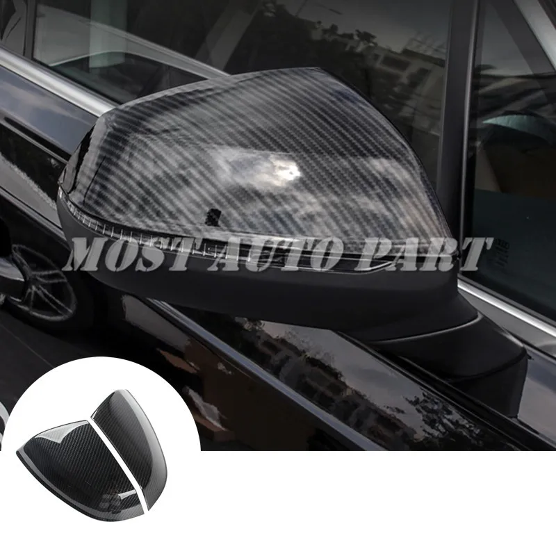 

ABS Carbon Fiber Style Rearview Mirror Frame Trim Cover For Audi Q7 4M 2016-2021 Car accesories interior Car decoration