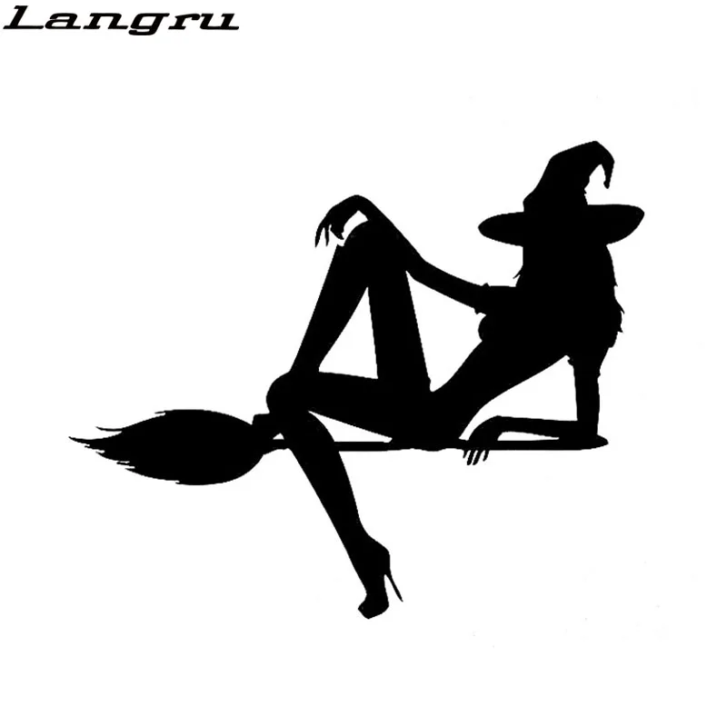 Langru 16 см * 13 3 Виниловая наклейка Горячая сексуальная женская красота Хэллоуин