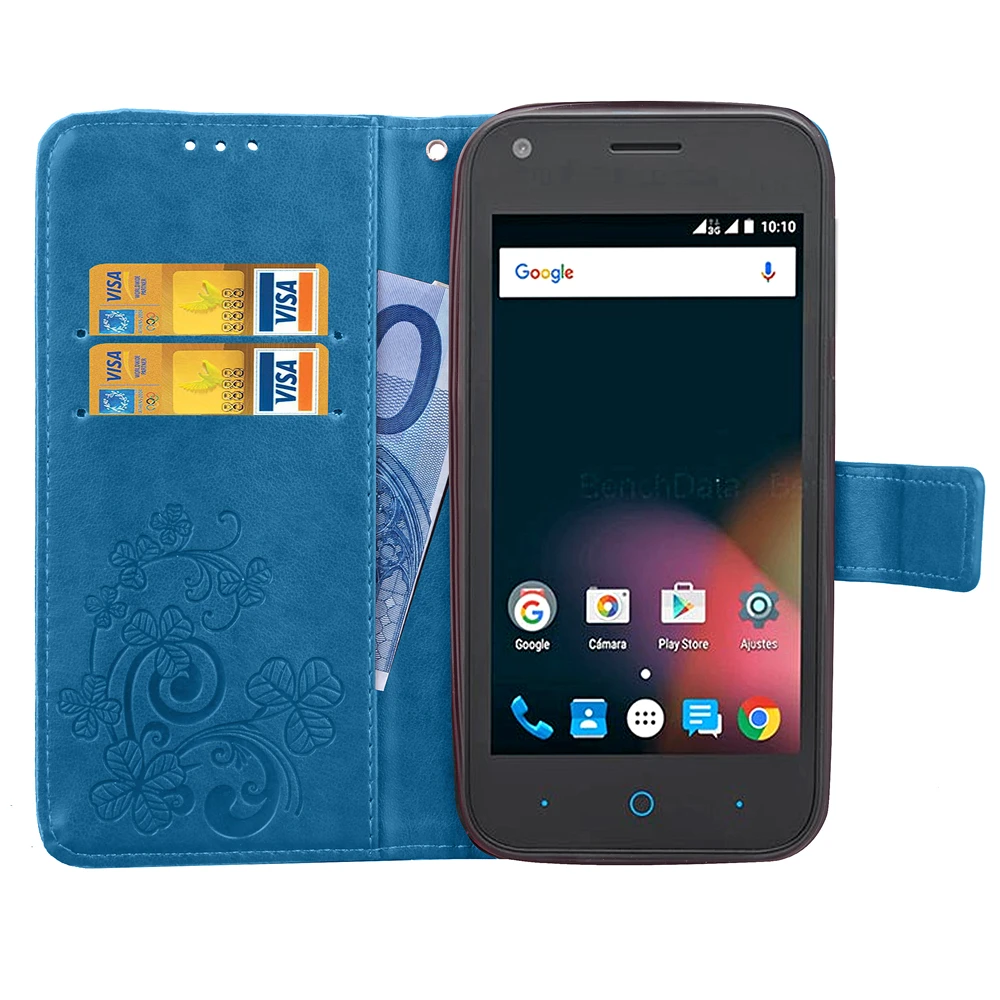 ForZTE Blade L110 чехол из искусственной кожи + ТПУ кошелек для телефона ZTE подставка