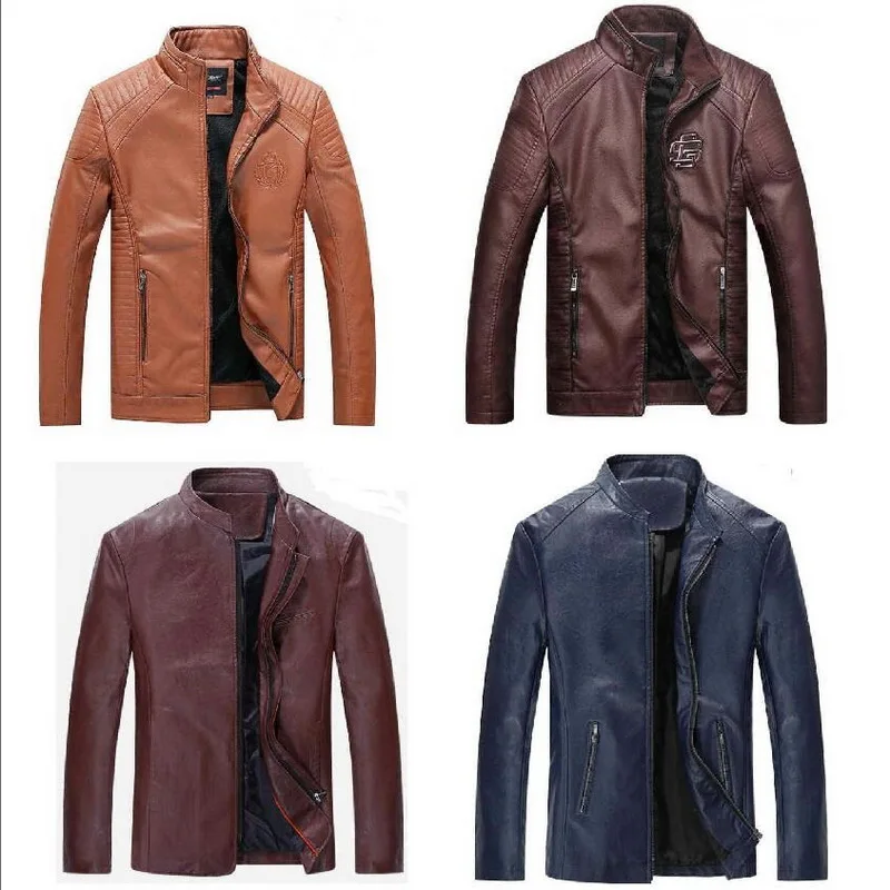 Оптовая продажа Мужская кожаная куртка чтобы получить больше информации