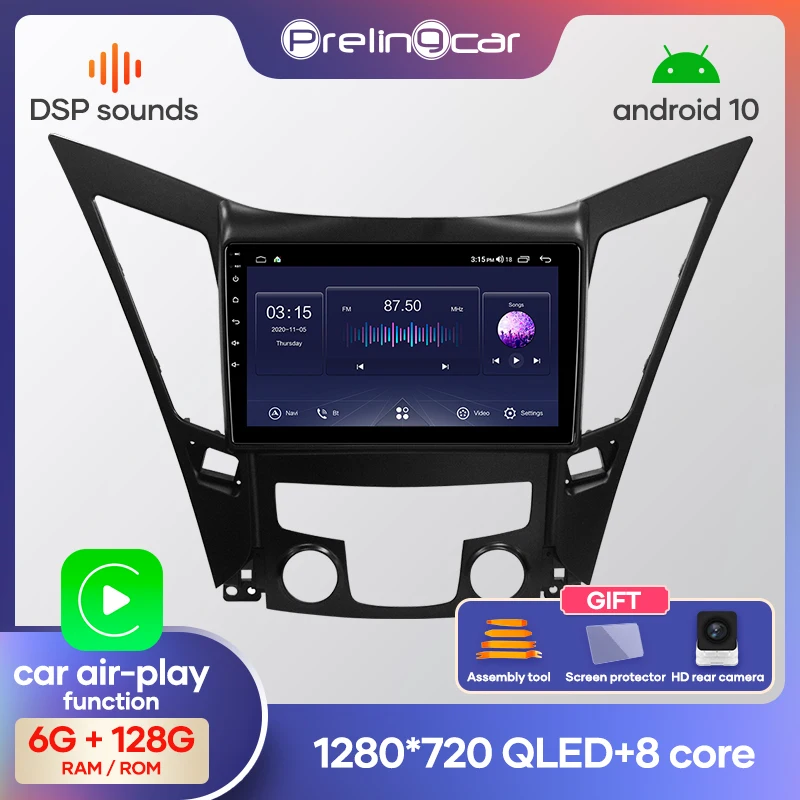 Автомагнитола Prelingcar 2 Din Android 10 0 без DVD мультимедийный видеоплеер GPS навигация для