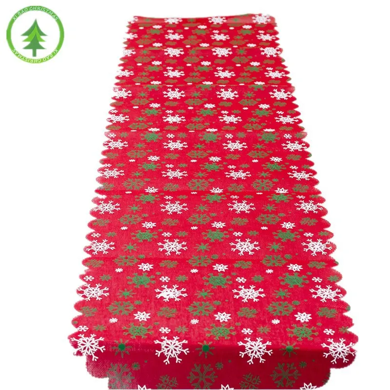 Новинка Рождественская скатерть креативная Tafelloper льняной Печатный стол из джута