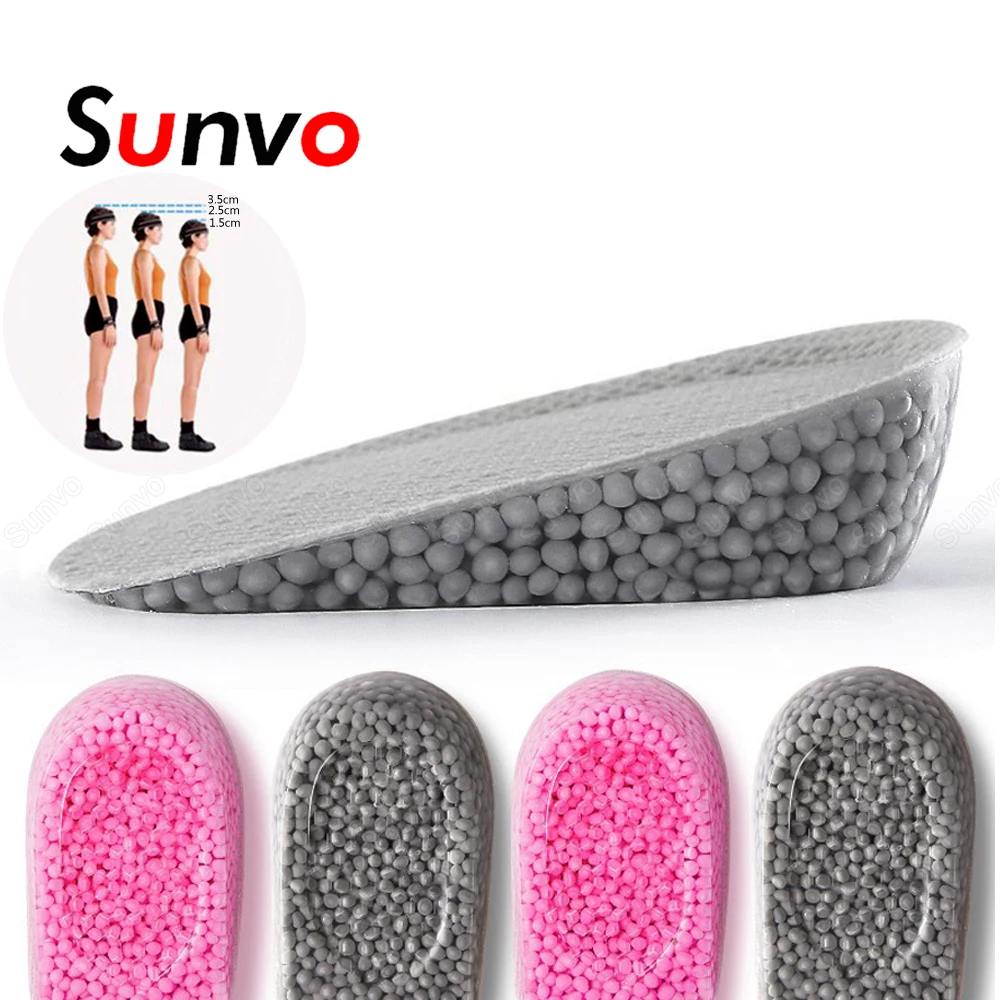 

Sunvo Silicone Height Increased Half Insoles for Men Women Elevator Shoes Inserts Heel Lift Heightening Insoles Shoe Gel Pads