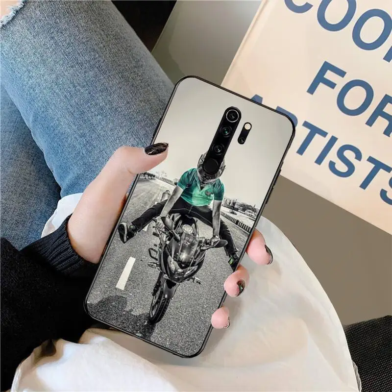 

PENGHUWAN Moto Cross motorcycle sports Black Soft Rubber Phone Cover for Redmi Note 8 8A 7 6 6A 5 5A 4 4X 4A Go Pro Plus Prime