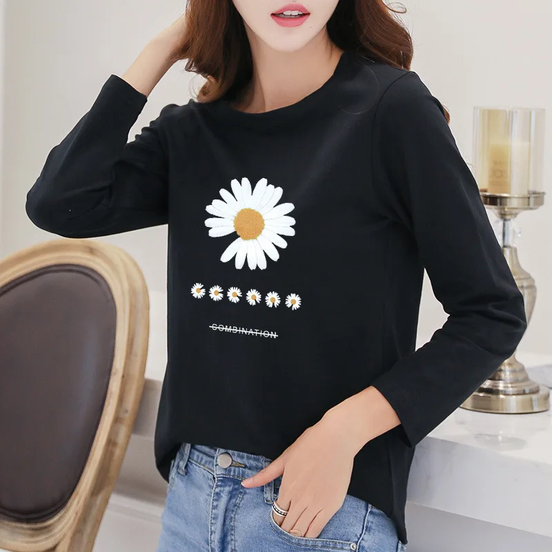 Новинка 2020 женская футболка с длинным рукавом осенняя хлопковая рубашка