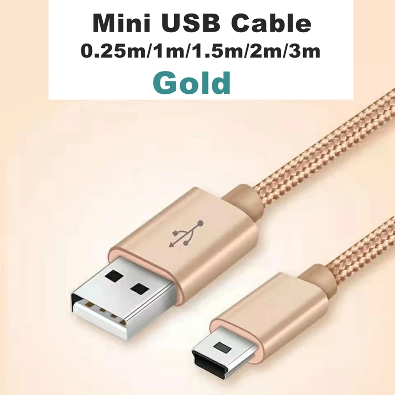 3m 1m 0 25m mini usb 5 pin cable mini usb to usb fast data charger short cable for mp3 mp4 player car dvr gps digital camera hdd free global shipping