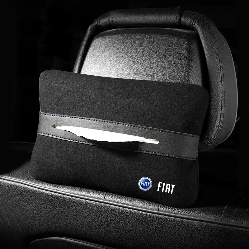 

High quality Suede Tissue Boxes Napkins Tissue Boxes Car Accessories for Fiat punto abarth 500 stilo ducato palio bravo doblo