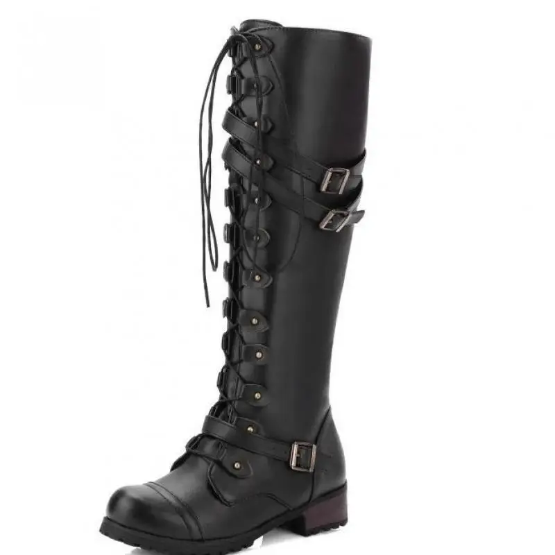 2021new Splicing Riding Boots Fashion Calf Mid-tube Boots Platform Wedges Ethnic Style Short Boots Casual Winter Women Shoes