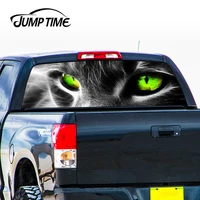 jump time 130cm x 60cm cat watch rear windshield printed one way vision perspective stickers mesh film decal for car window