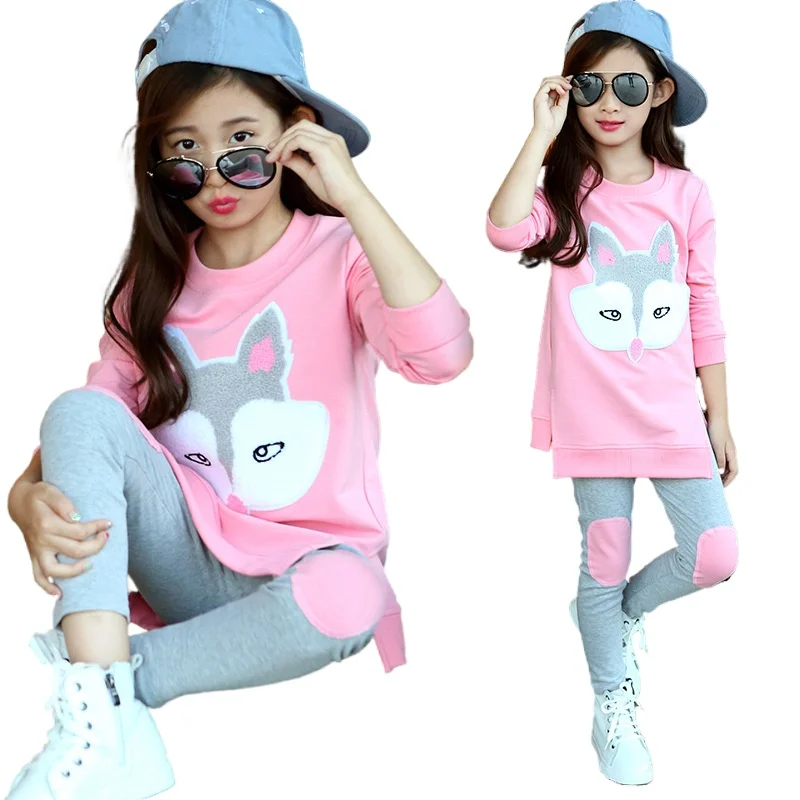 Для маленьких девочек розового оранжевого комплект из двух предметов с