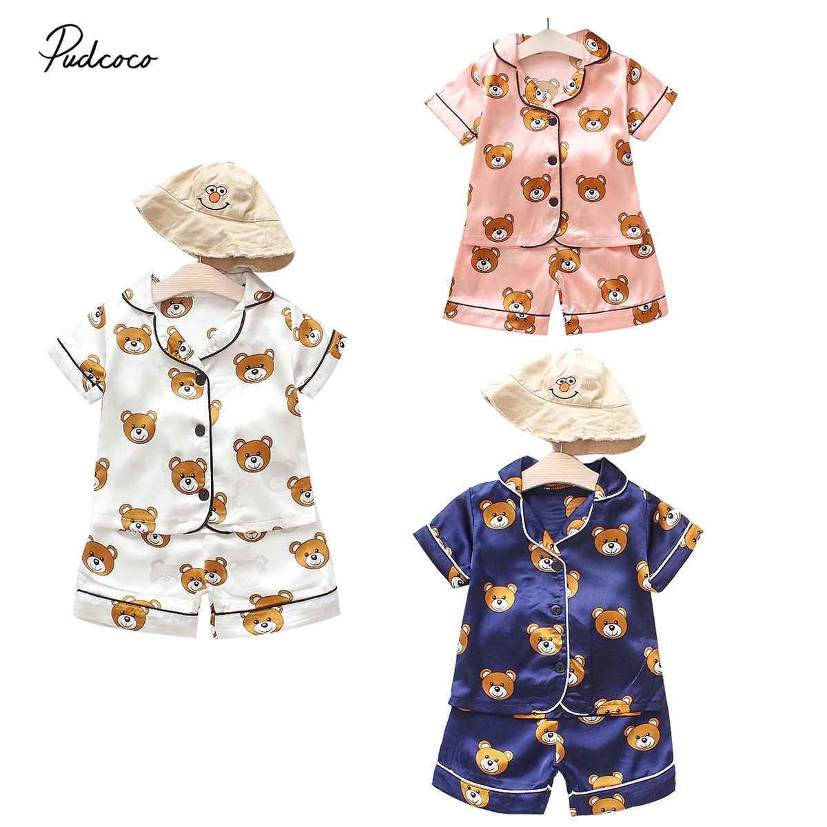 Коллекция 2019 года брендовая летняя атласная одежда для сна девочек пижама с