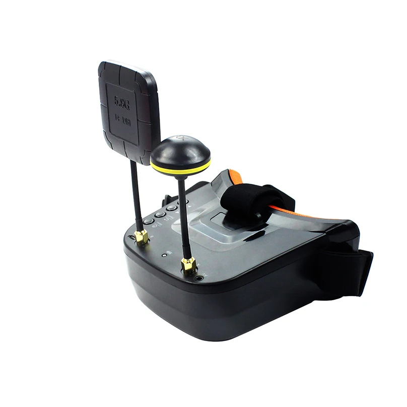 Мини FPV очки с грибной антенной панельная антенна 3 дюйма 480x320 дисплей двойная антенна 5,8G 40CH встроенный 3,7 V для гонок